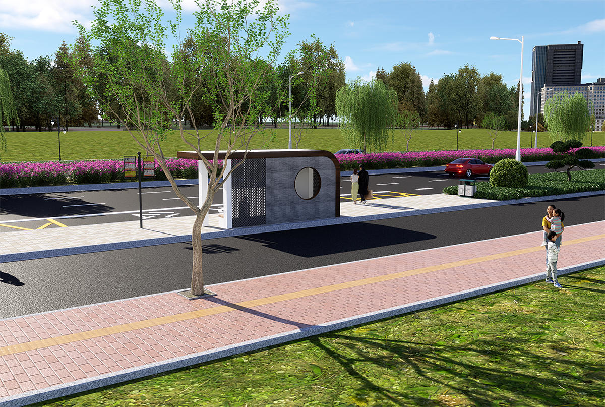 鄉(xiāng)村復古公交亭圖片