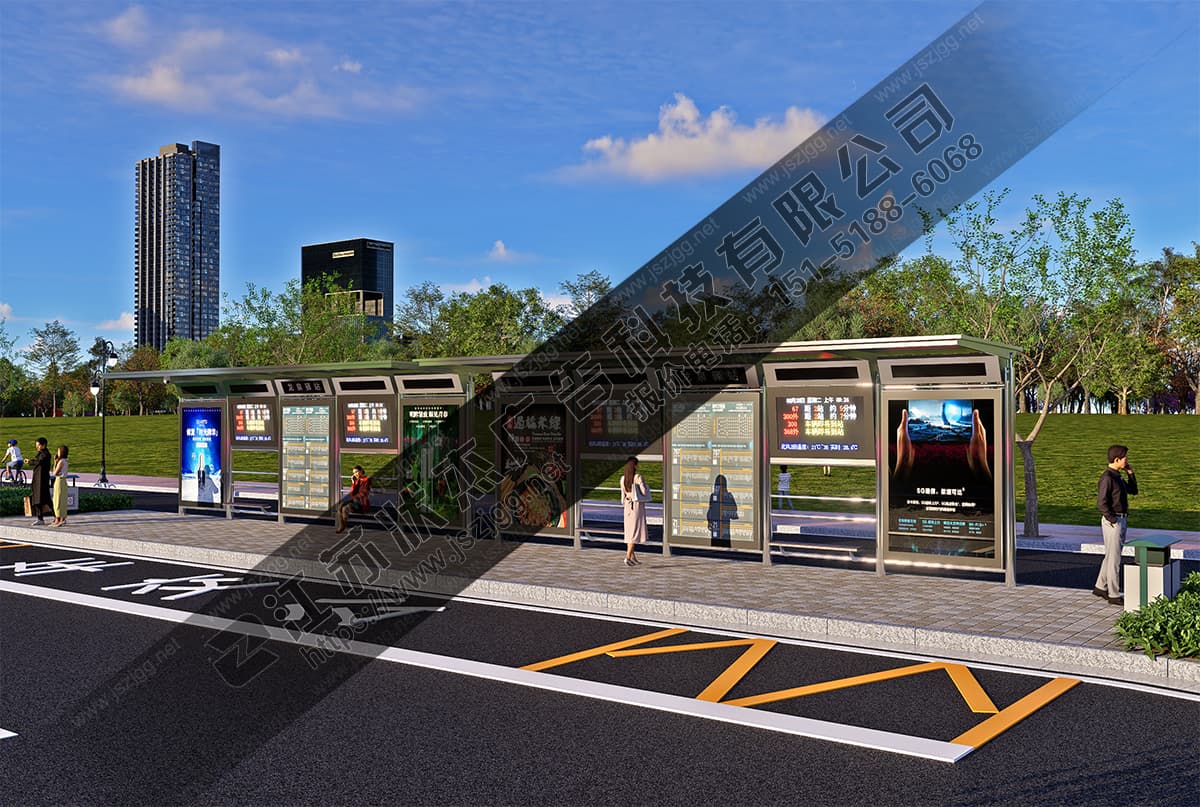 智能不銹鋼公交站臺(tái)