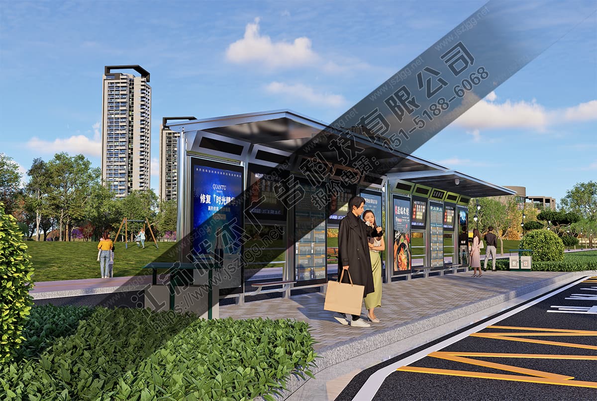 智能不銹鋼公交站臺(tái)