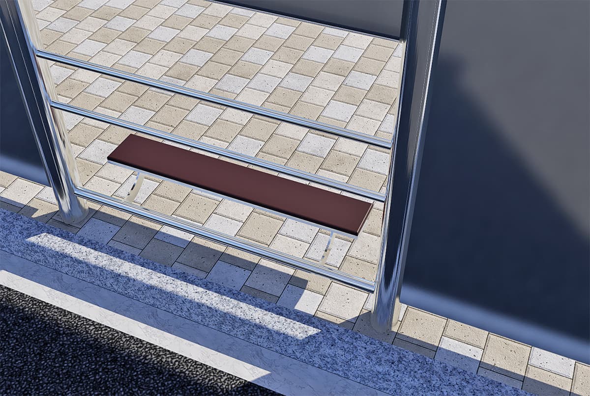 不銹鋼公交站臺(tái)座椅