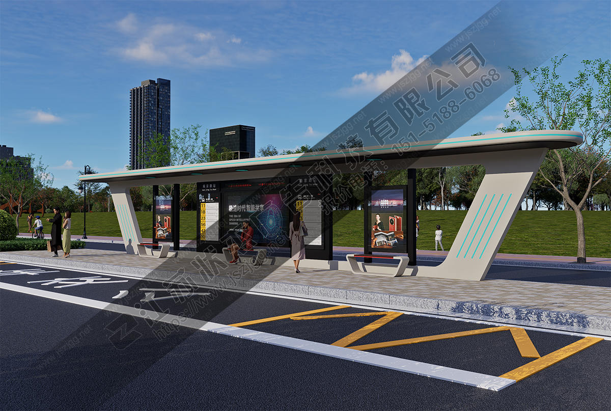 加長型智能公交候車亭定制