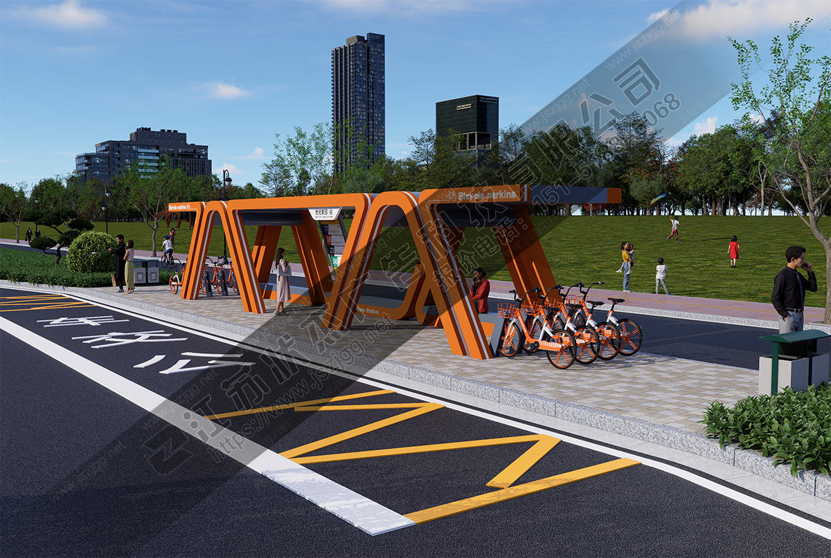 公交自行車一體站臺