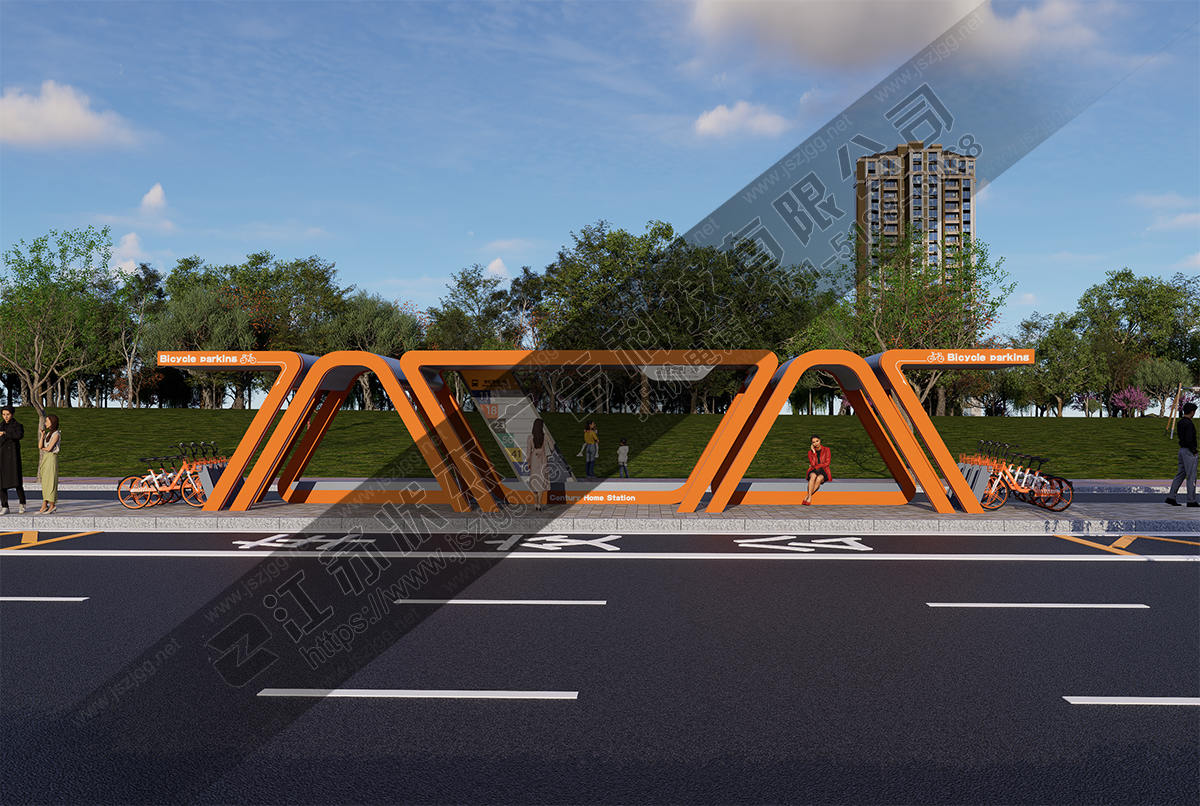 公交騎行換乘站臺