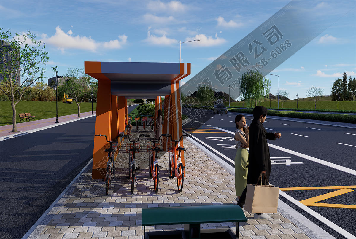 公交+單車組合站亭