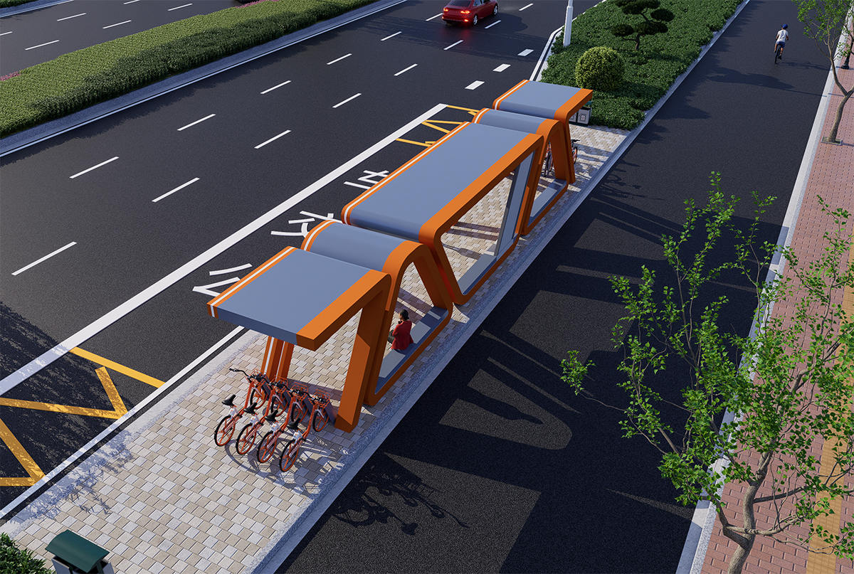 自行車接駁公交站臺
