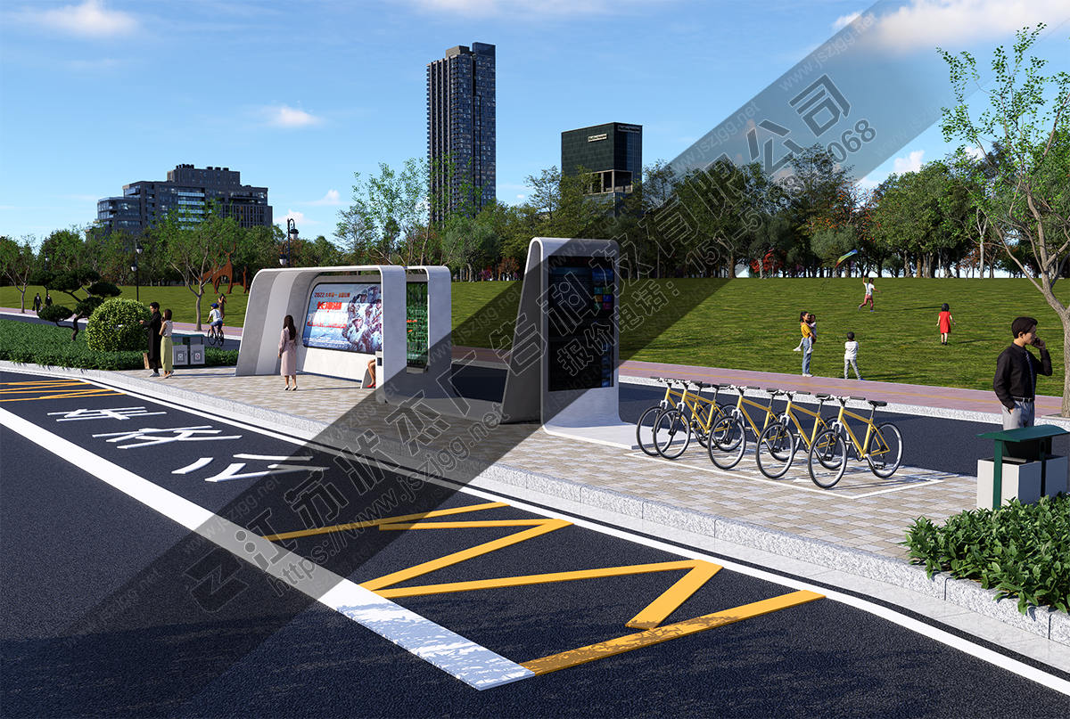 城市現(xiàn)代公交站臺(tái)