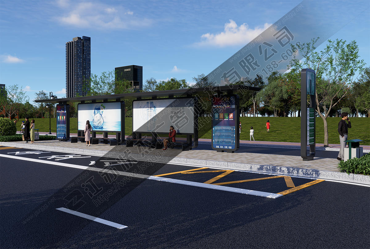 加長款城市公交站臺定制廠家
