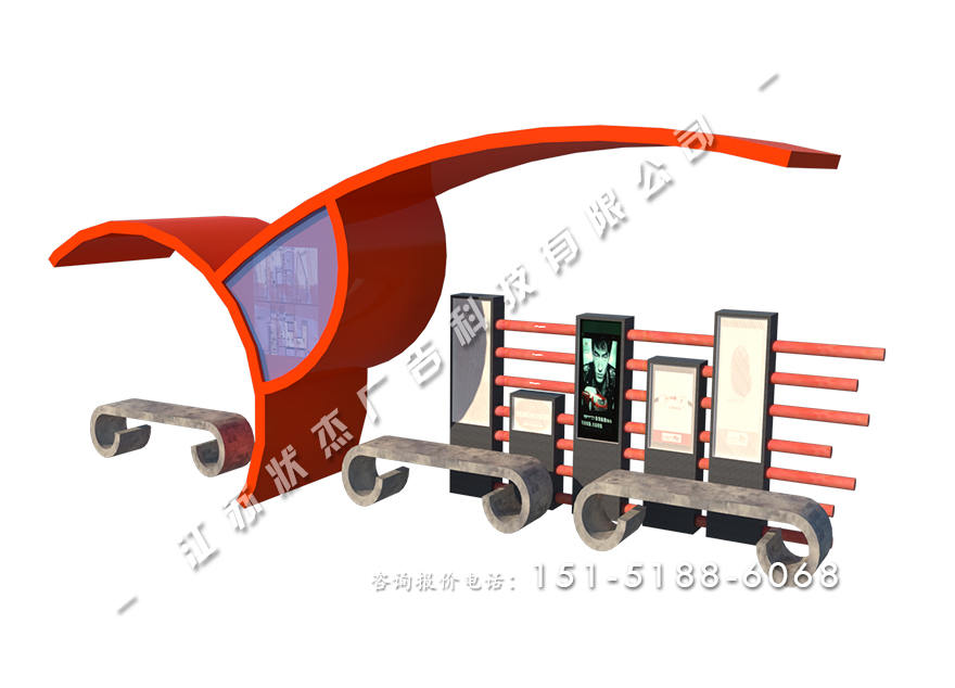 公交站候車亭價格HCT-XD-1116