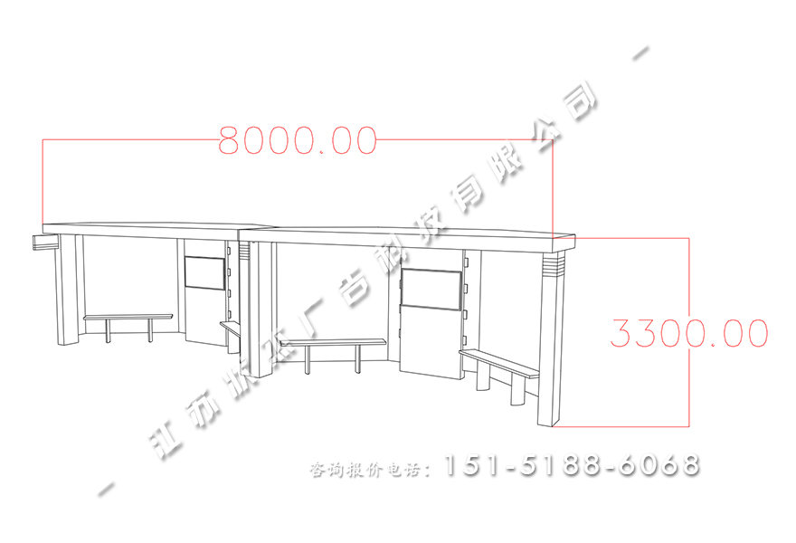公交站亭報(bào)價(jià)及圖片HCT-XD-1119