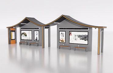 加長大型復古智能公交站臺